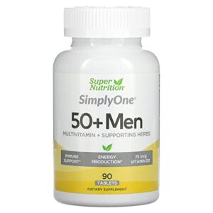 SuperNutrition SimplyOne Multi-Vitamin for Men 50+, 90 Count (Pack of 1)