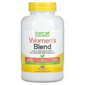 SuperNutrition Women’s Blend Multi-Vitamin, Iron-Free, 180 Tablets